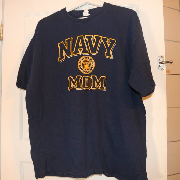 Navy Mom T-Shirt - Picture 1 of 2